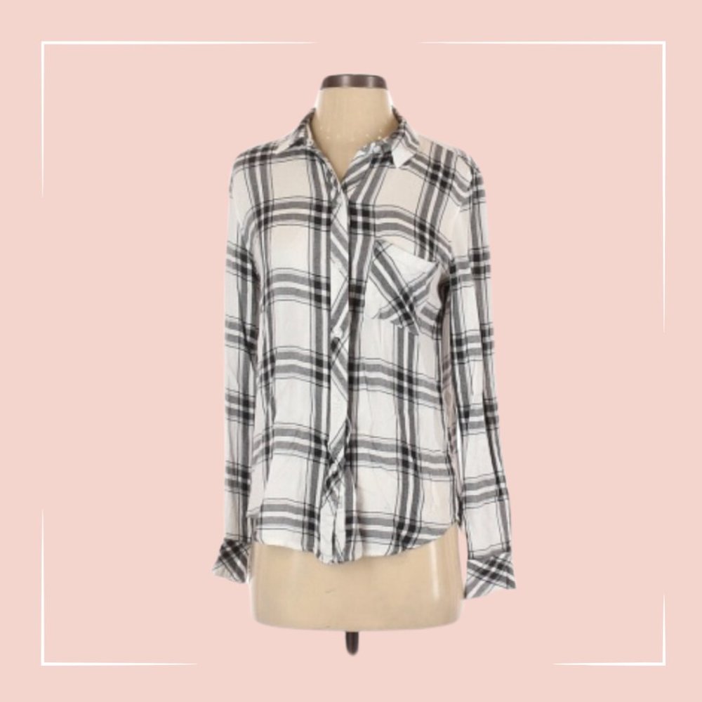 Rails Black and White Plaid Flannel